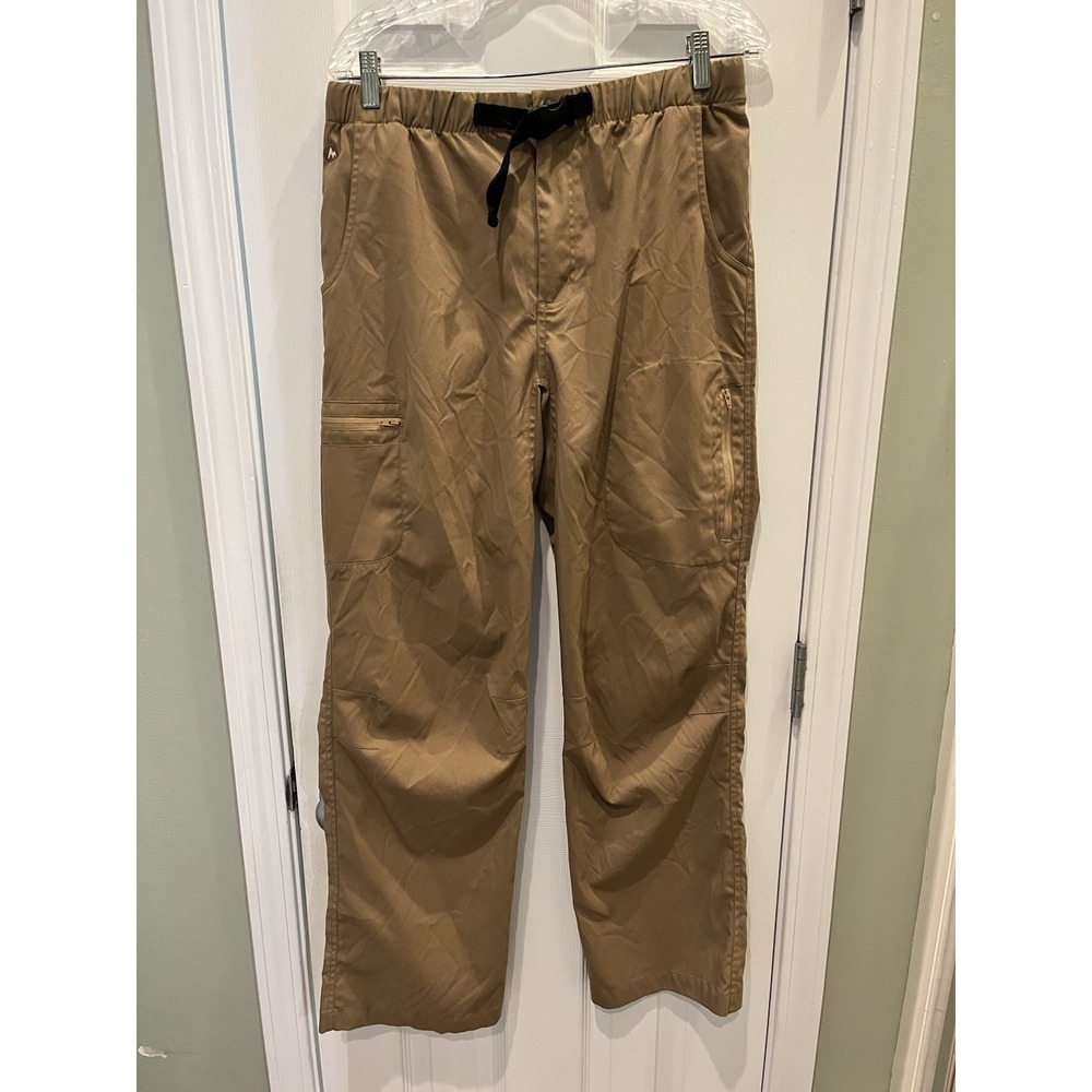 Marmot 3XDRY Hiking Khaki Cargo Pants Men 34 Belted Nylon Softshell Outdoor Flex